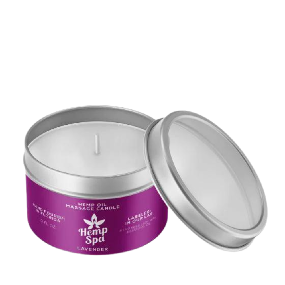 Hemp Spa Oil Massage Candle Lavender